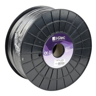Hilec CAT6cable CAT6 cable 26AWG 100m roll Black
