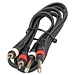 Hilec 2-0435 Assembled cable signal 2x RCA + mono Jack 3m