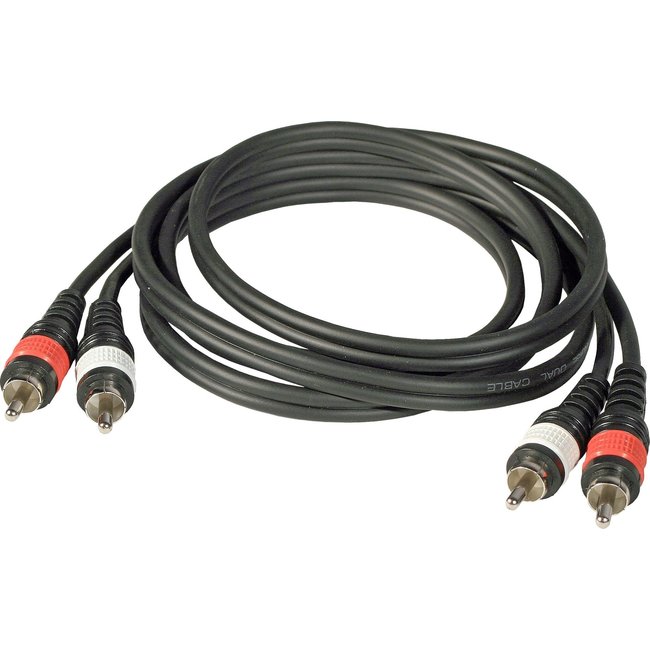 Hilec 2-0368 Assembled cable signal 2x RCA + 2x RCA 1m