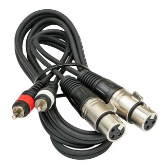 Hilec 2-0440 Assembled cable signal 2x RCA + 3pin XLR f 1.5m