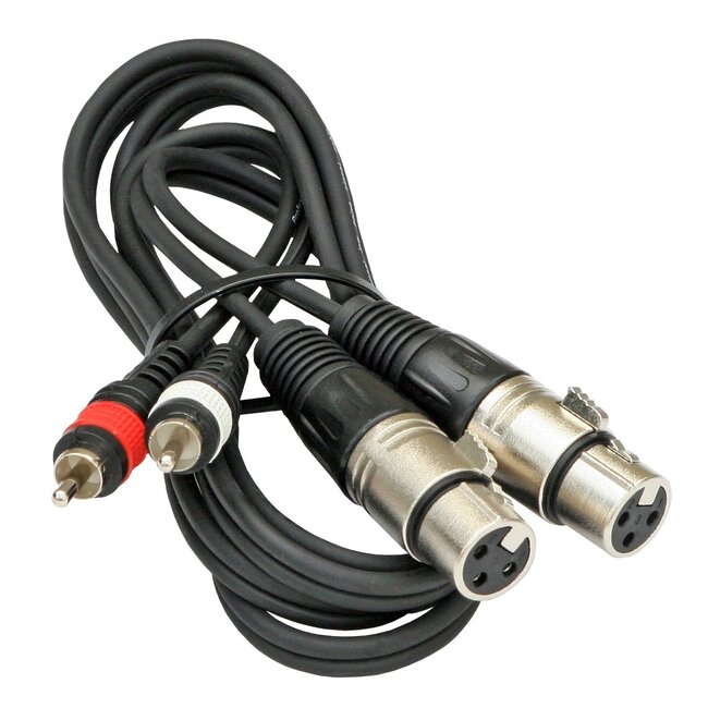 Hilec 2-0440 Assembled cable signal 2x RCA + 3pin XLR f 1.5m