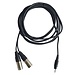 Hilec CL-32/1.5 1x mannelijke stereo mini Jack 3.5 / 2x mannelijke XLR kabel 1,5m