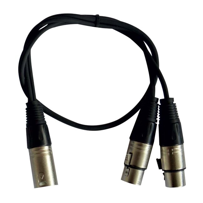 Hilec CL-29/0.6 1x mannelijke XLR / 2x vrouwelijke XLR kabel 0.6m