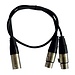 Hilec CL-29/0.6 1x mannelijke XLR / 2x vrouwelijke XLR kabel 0.6m