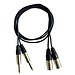 Hilec CL-40/3 2x Mono 6.35 Jack / 2x mannelijke XLR kabel 3m