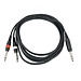 Hilec CL-36/1,5 1x naar 2x mannelijke mono 6.35 Jack kabel 1.5m