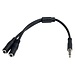 Hilec ADAPT2020 1x male stereo 3.5 jack / 2x 3.5 stereo female jack