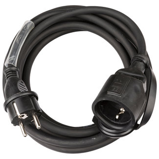 Hilec POWERCABLE-3G1,5-5M-G Stroomverlengkabel