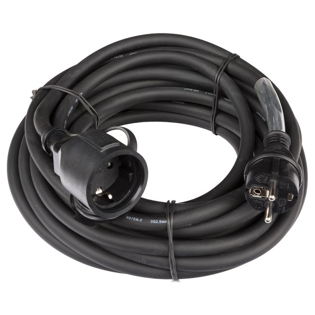 Hilec POWERCABLE-3G2,5-15M-G Stroomverlengkabel