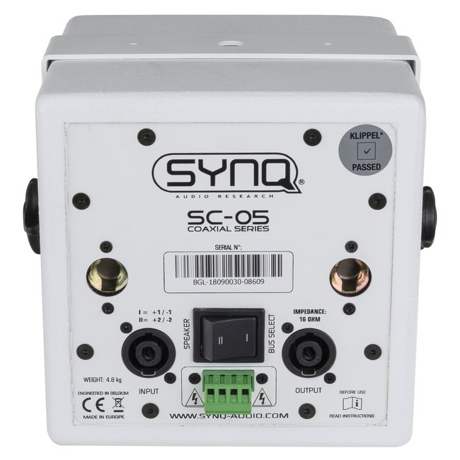 SYNQ SC-05-WHITE kubusvormige 5" coaxiale luidspreker