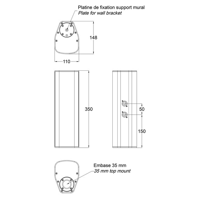 Audiophony iLINE43w 8 Ohms kolom