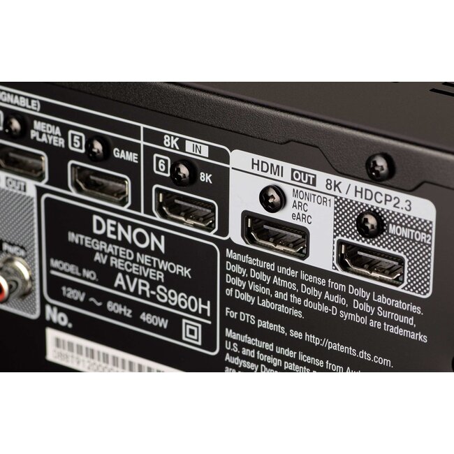 Denon AVR-S960H AV-ontvanger zwart