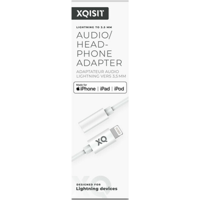 XQISIT Lightning Naar 3.5mm Jack Wit