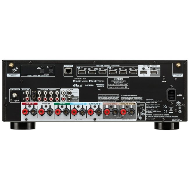 Denon 7.2 kanaals 8K AV reveiver AVR-X2800H Zwart