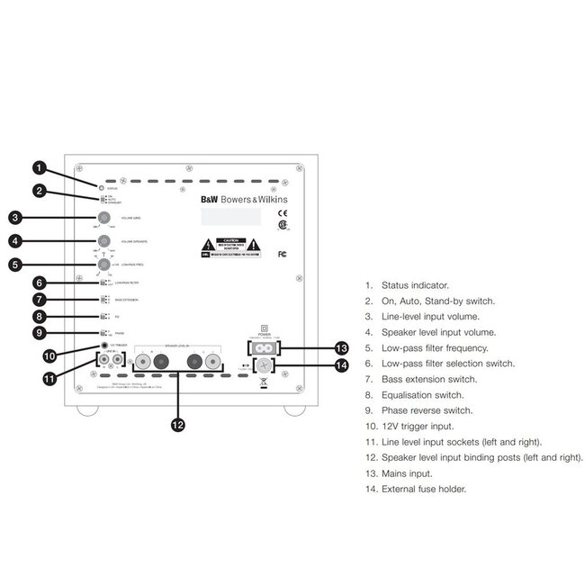 Bowers & Wilkins ASW610 Subwoofer Zwart