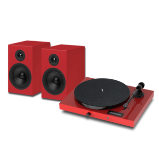 Pro-ject Pro-Ject Jukebox E1 OM 5E + HiFi Speakerset 5 Rood