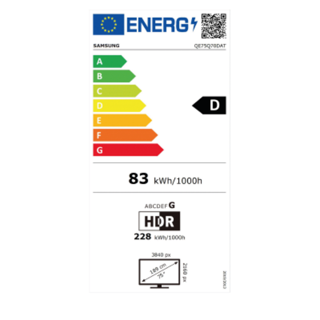 Samsung QLED TV 4K QE75Q70D