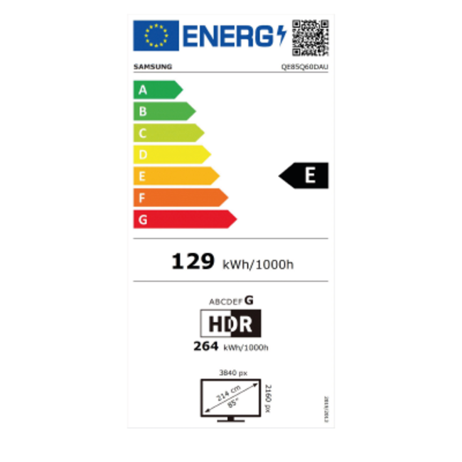 Samsung QLED 4K Ultra HD smart tv QE85Q60D