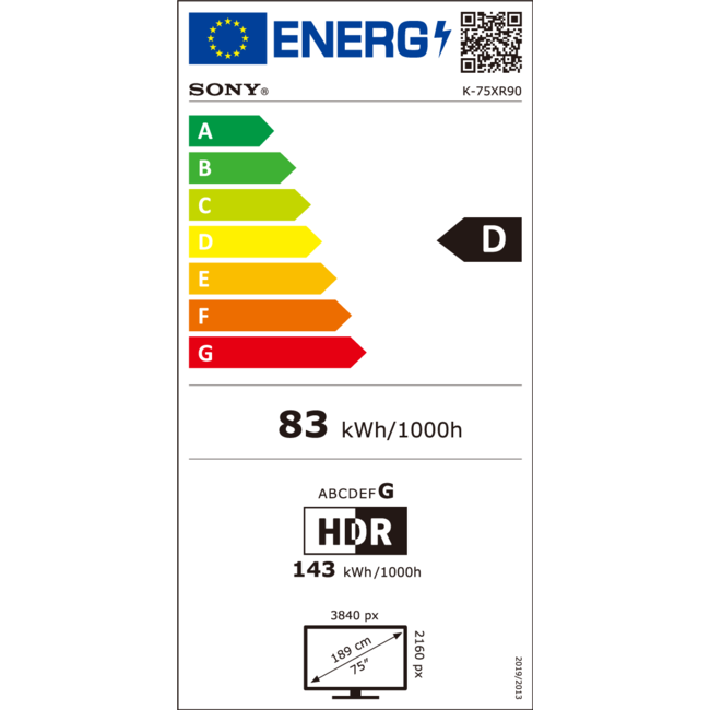 Sony Bravia 9 4K UHD QLED TV K75XR90P