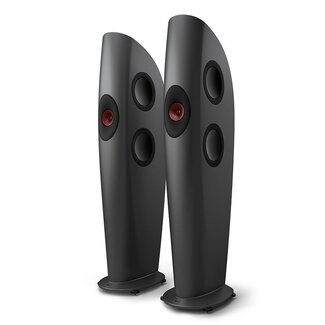 KEF Blade One Meta luidsprekers charcoal grey/ red