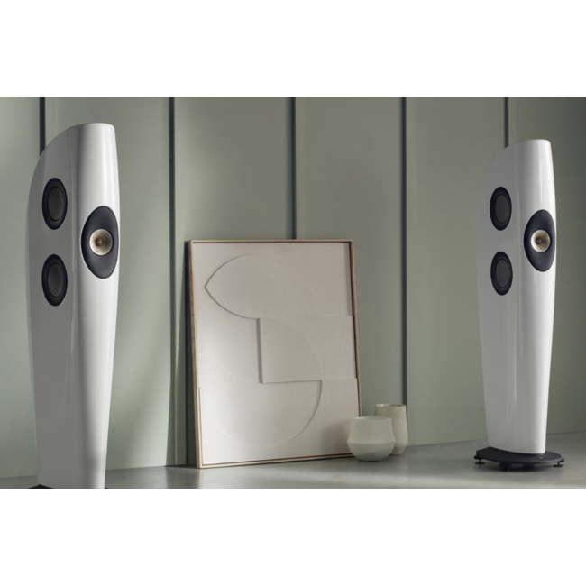 KEF Blade Two Meta luidsprekers artic white/ champagne