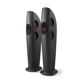 KEF Blade Two Meta luidsprekers charcoal grey/ red