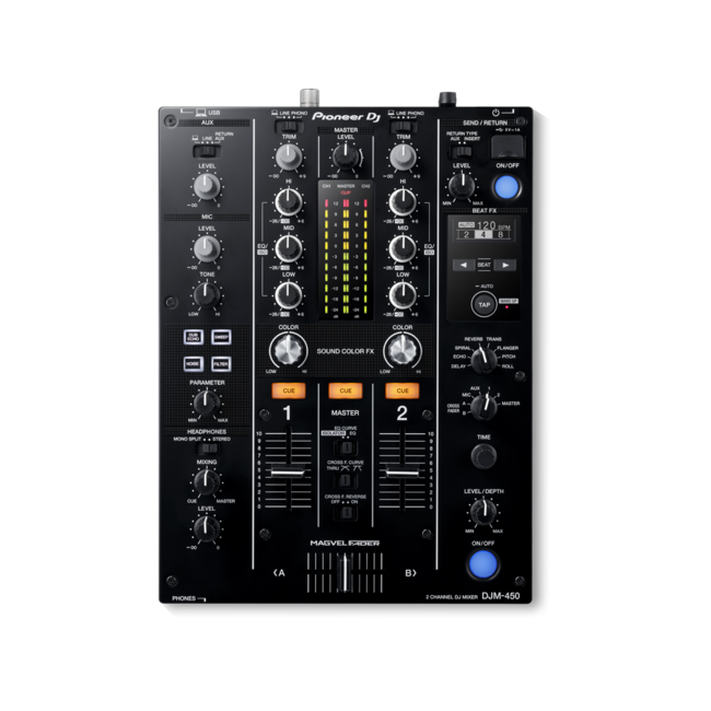 Pioneer DJ DJM-450 2-kanaals dj-mixer met Beat FX