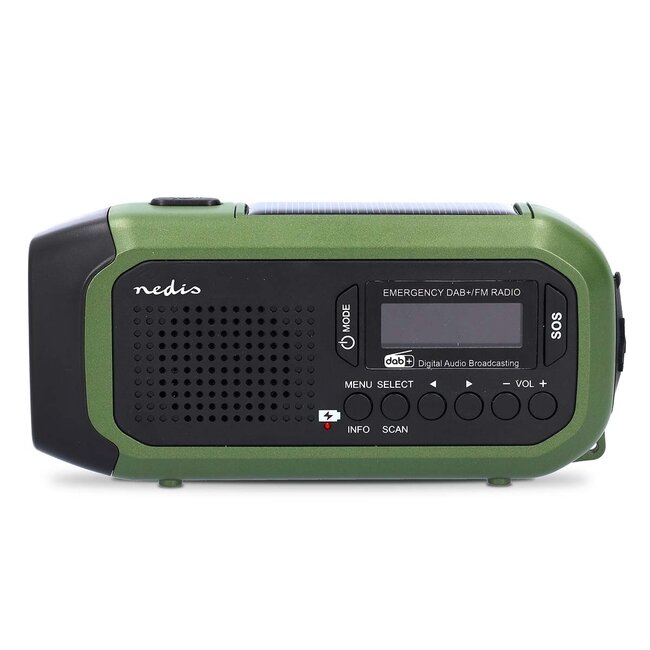 Nedis Noodradio draagbaar model DAB+/FM batterij gevoed