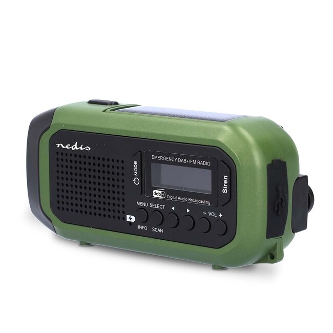 Nedis Noodradio draagbaar model DAB+/FM batterij gevoed