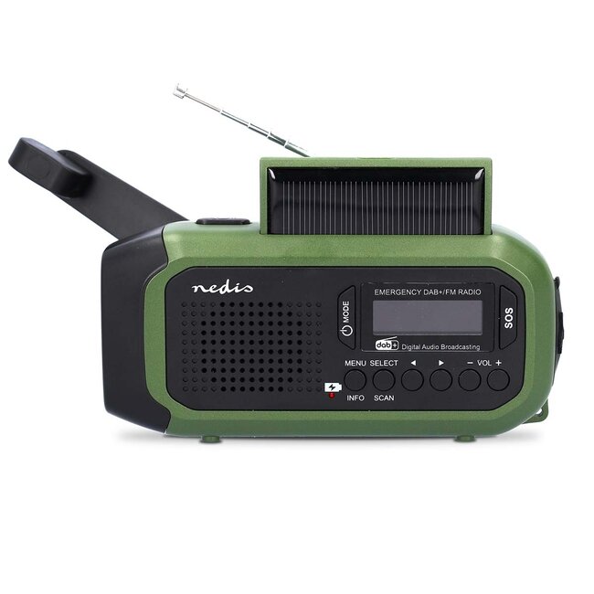 Nedis Noodradio draagbaar model DAB+/FM batterij gevoed