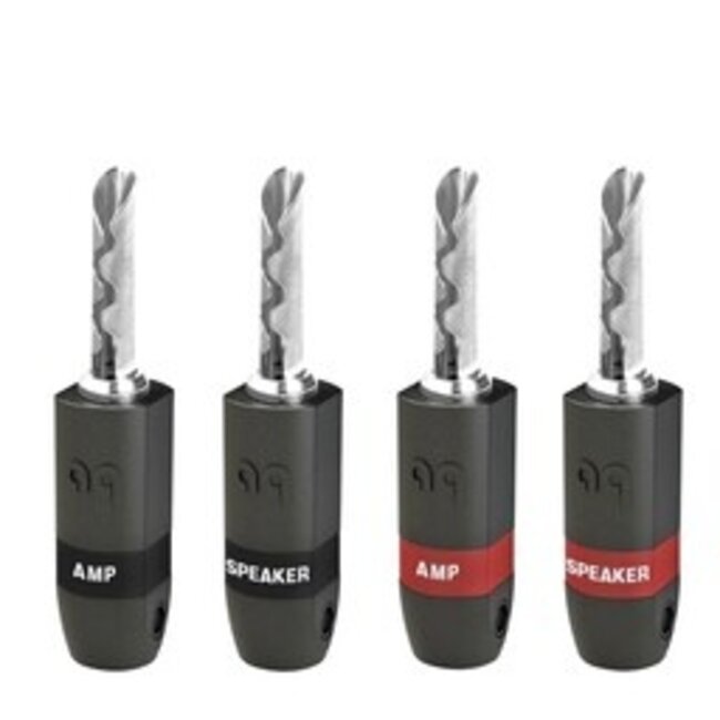 AUDIOQUEST - SET (4 connectoren) SILVER BAN300