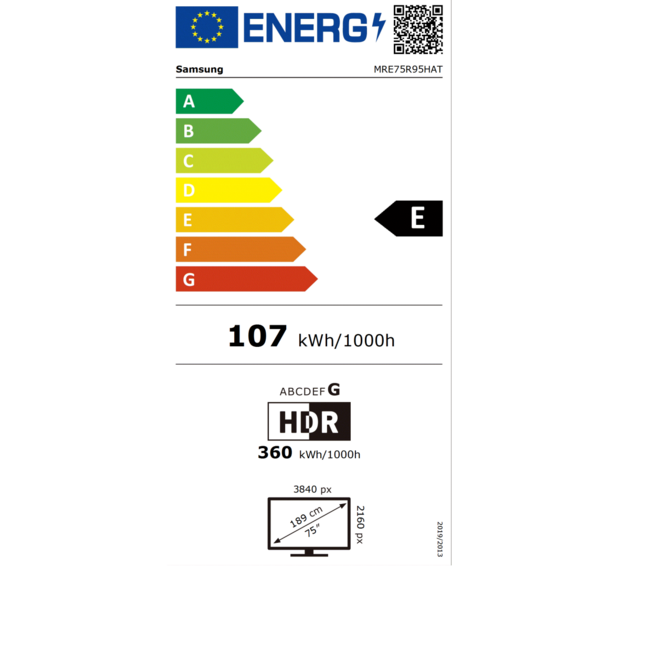 Samsung 75 Inch Micro RGB 4K Vision AI TV | MRE75R95HATXXN