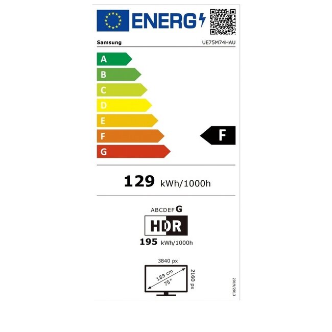Samsung 75 Inch Mini LED 4K Vision AI Smart TV - UE75M74HAUXXN