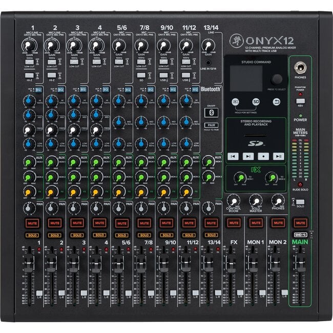 Mackie Onyx12 Analoge 12-kanaals USB Mengtafel met Bluetooth
