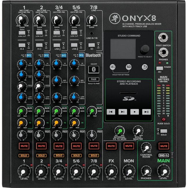 Mackie Onyx8 Analoge 8-kanaals USB Mengtafel