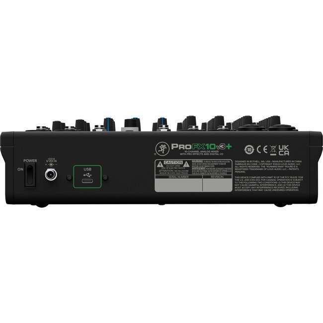 Mackie ProFX10v3+ 10-kanaals Analoge USB-C Mengtafel