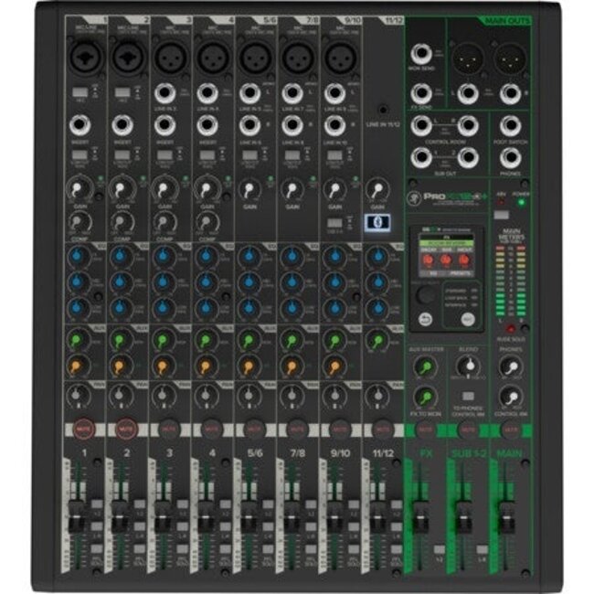 Mackie ProFX12v3+ 12-kanaals Analoge USB-C Mengtafel