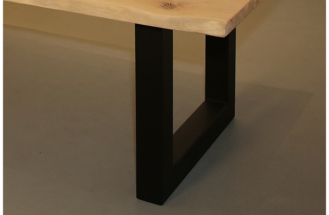 Boomstamtafel eikenhout 300 x 100 cm | Onderstel U-profiel