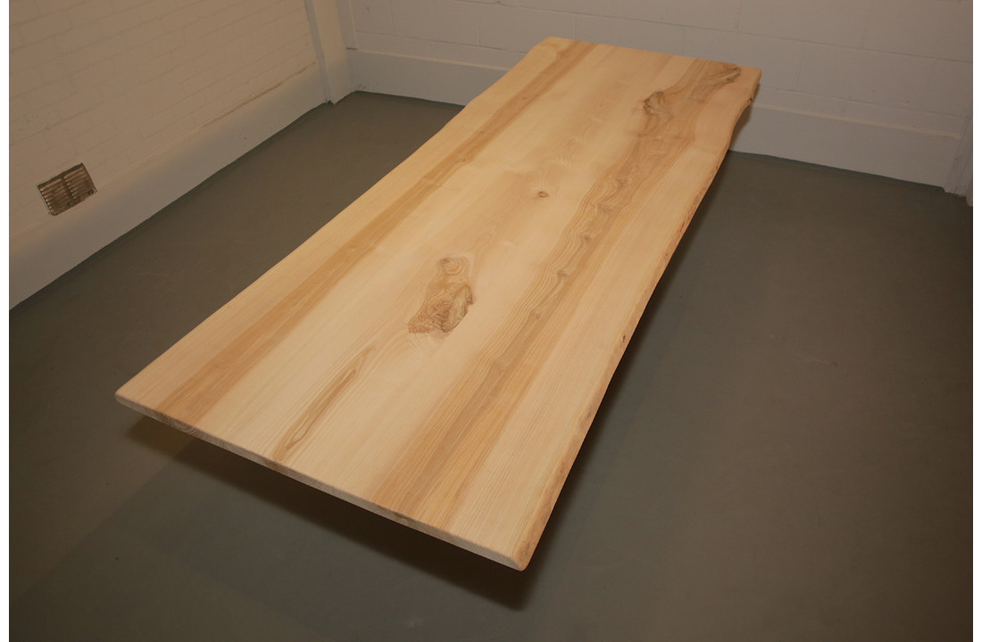 Boomstamtafel van Essenhout 250 x 100 cm | V-onderstel