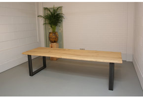 Boomstamtafel eikenhout 285 x 85  cm