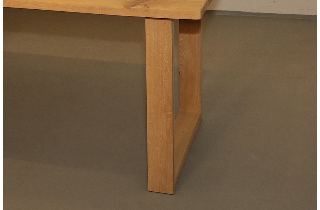 Eikenhouten eettafel 160 x 85 cm | U-profiel eiken