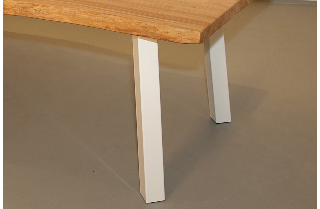 Boomstamtafel Lindehout 240 x 100 cm | Onderstel poot op strip