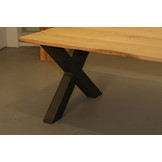 Eikenhouten eettafel 175 x 90 cm | X-profiel onderstel