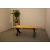 Eikenhouten eettafel 175 x 90 cm | X-profiel onderstel