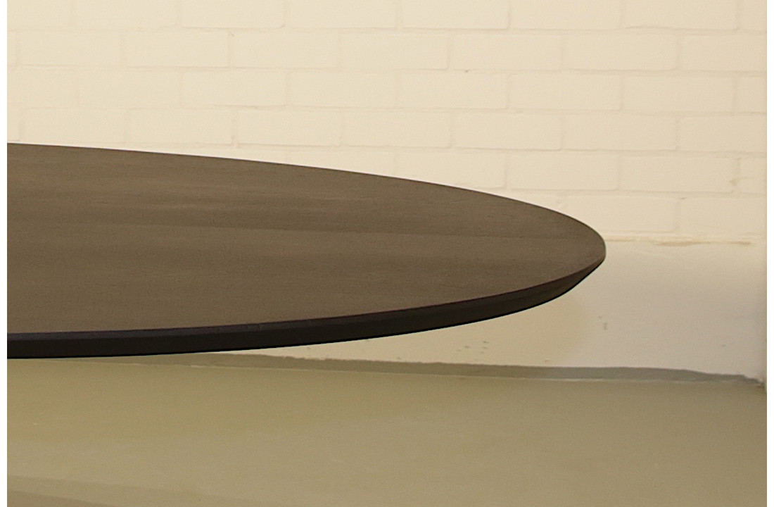Ovale eikenhouten eettafel 240 x 110 cm | Mikado poot onderstel goud