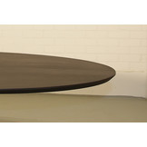 Ovale eikenhouten eettafel 240 x 110 cm | Mikado poot onderstel goud