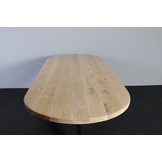 Eettafel eikenhout 250 x 100 cm | Matrix 200 cm zwart