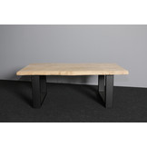 Salontafel van Plataan 140 x 80 cm | U-profiel onderstel