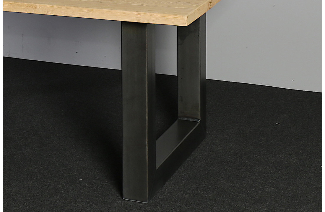 Eikenhouten eettafel 185 x 100 cm | U-profiel onderstel