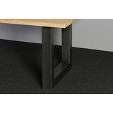 Eikenhouten eettafel 185 x 100 cm | U-profiel onderstel